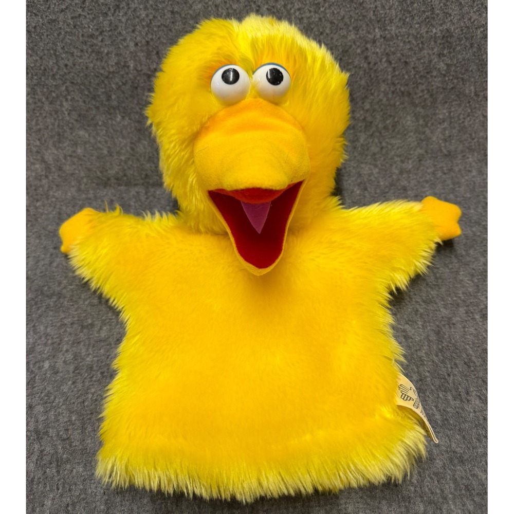 Vintage Applause Sesame Street Big Bird Plush Hand Puppet Yellow Muppets 1401